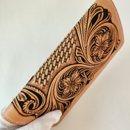 カービングロングウォレット【3】 長財布 Ken Leathercraft 通販