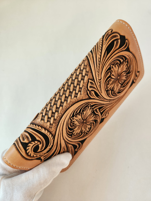 カービングロングウォレット【3】 