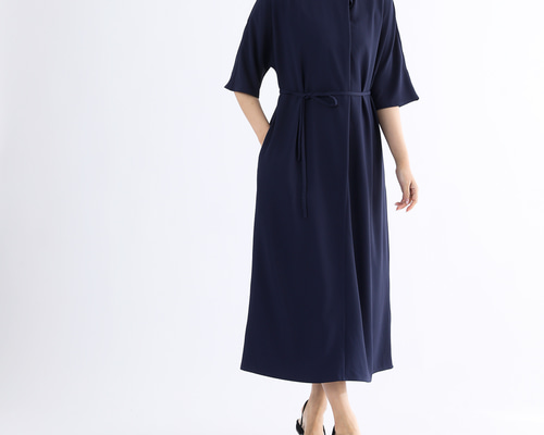 martinique マルティニーク　ロングワンピース　紺　パールボタン martinique(マルティニーク)のフラノワンピース通販 | 集英社