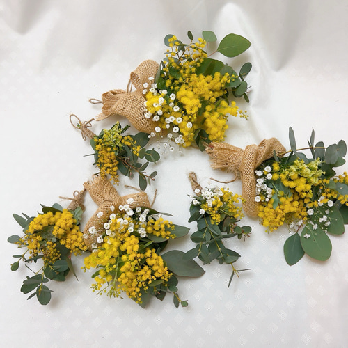 値下げ❣️春を告げるミモザのスワッグ♡♡ミニスワッグ付き