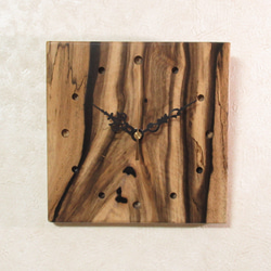 希少銘木 黒柿　木製時計28（掛け時計） 1枚目の画像