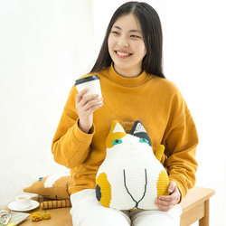 1 / 10 ハンドメイド　ネコ たき枕 あみぐるみレシピ 作り方 癒し時間 8枚目の画像