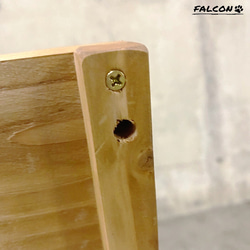 [工房FALCON] 棚付き折りたたみテーブル　オークカラーver. 9枚目の画像