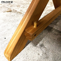 [工房FALCON] 棚付き折りたたみテーブル　オークカラーver. 8枚目の画像