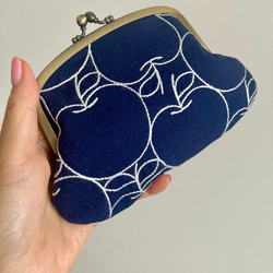 小さながま口財布＊mina perhonen 小花の刺繍が可愛いミナペルホネンの