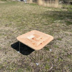 【1点限定セール】桧無垢 折りたたみローテーブル【ミニサイズ】 3枚目の画像