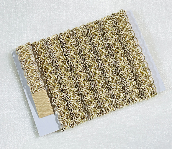 【再販】帯締め シャンパンゴールド×ベージュ/着物 浴衣 袴 2枚目の画像