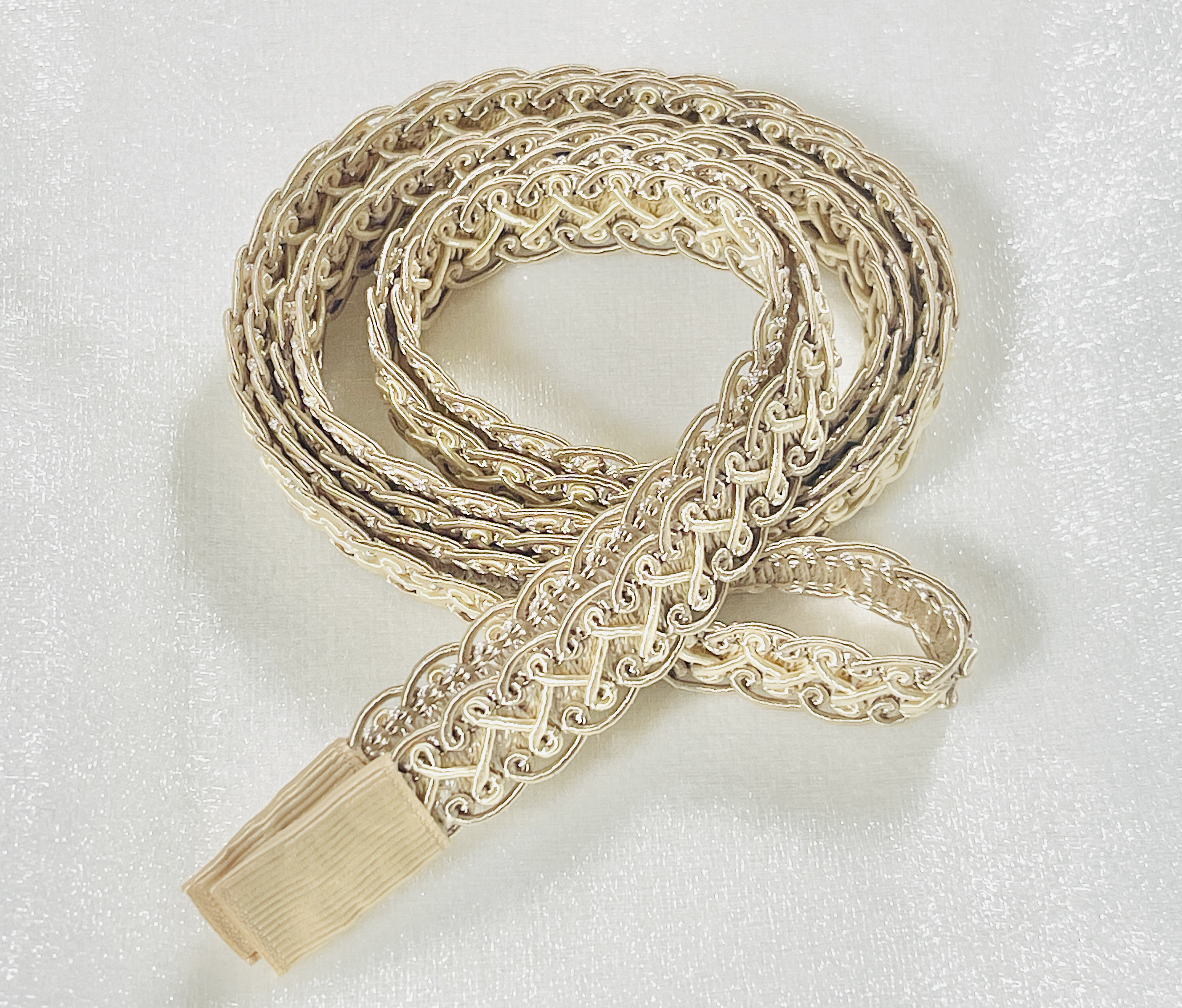 高級帯　上品　本金真珠箔　珠宝琳　帯　和装　着物　レディース　ホワイト（B22）