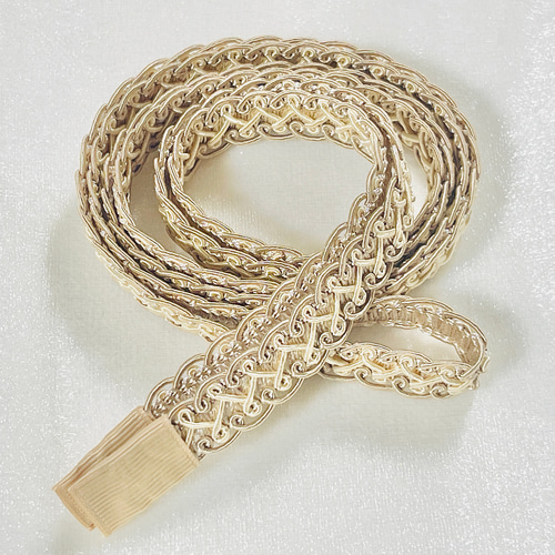 再販】帯締め シャンパンゴールド×ベージュ/着物 浴衣 袴 和装小物（帯