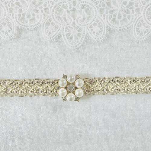 再販】帯締め シャンパンゴールド×ベージュ/着物 浴衣 袴 和装小物（帯