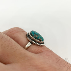 キングマン　ターコイズ　トルコ石　シルバーリング　指輪　12号　# インディアンジュエリー　ネイティブアメリカン　925 9枚目の画像