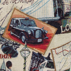 ロンドン柄ゴブラン織トートバッグ 7枚目の画像