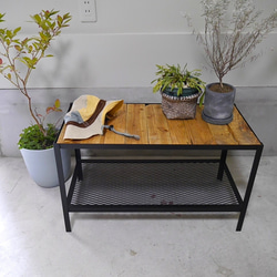 ボタニカルシェルフ w800 植物棚 アイアンシェルフ 3段 家具 観葉植物