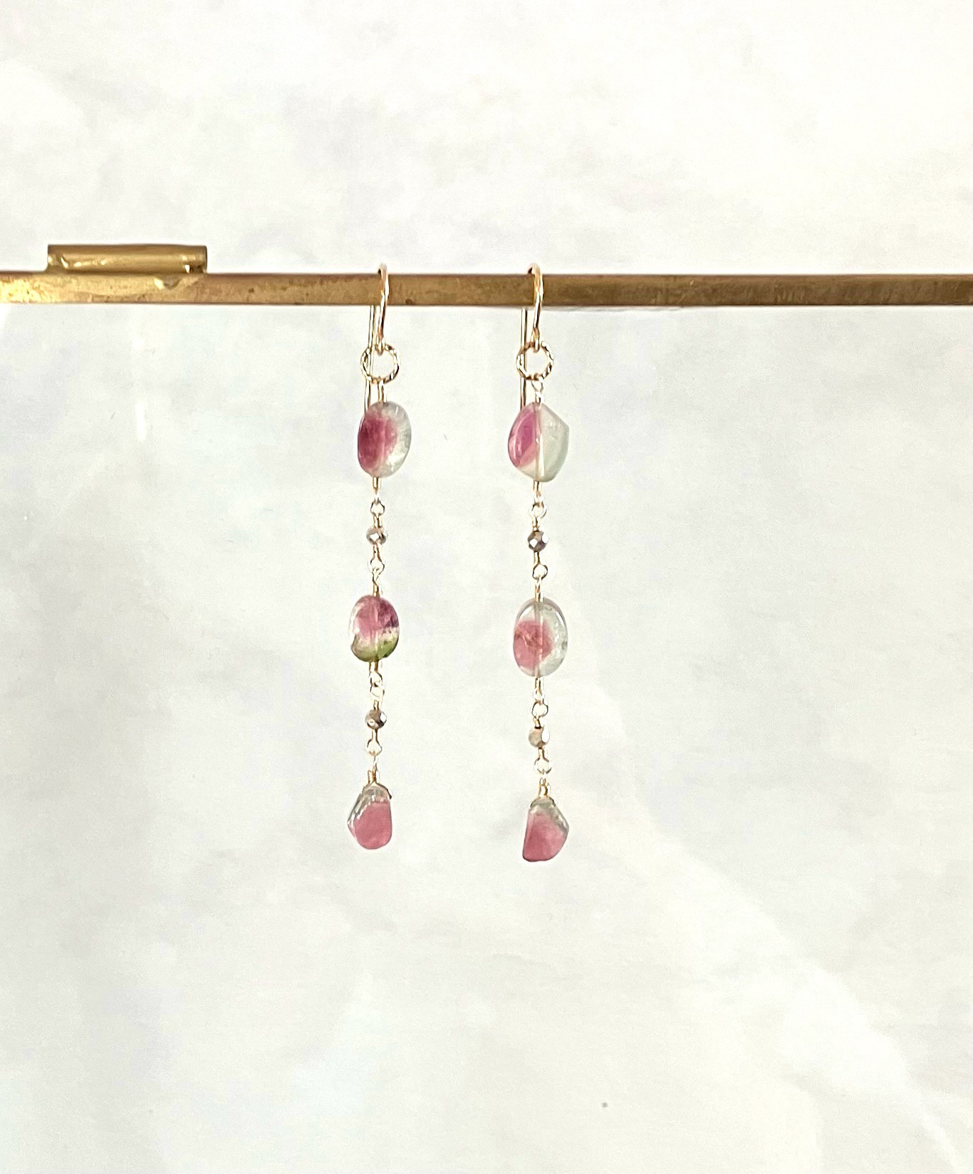 14kgf バイカラートルマリンピアスorイヤリング