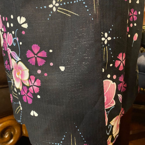 和洋折衷 古着 浴衣 和 ハンドメイド リメイク ワンピース ドレス