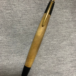 40アンボイナ紅白　木製キャップ付シャーペン　最強低重心ローレット　真鍮 ffb00b89ec3d07fc0b2aef76187a67