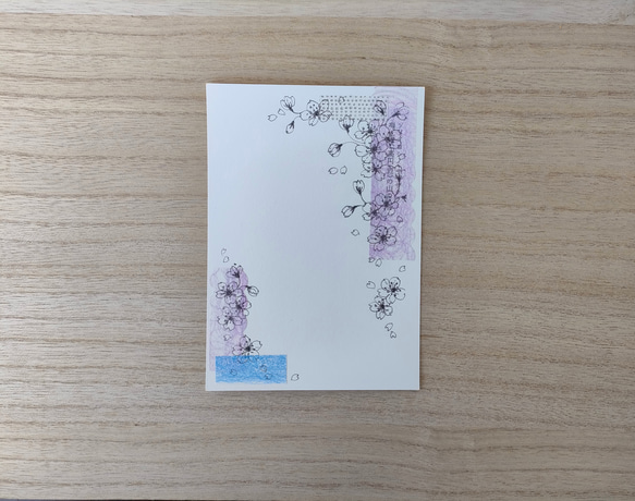 コラージュで彩るポストカード「さくら」 3枚目の画像