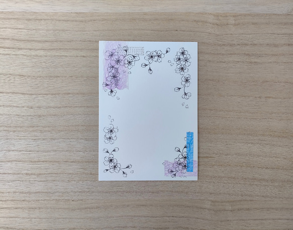 コラージュで彩るポストカード「さくら」 2枚目の画像