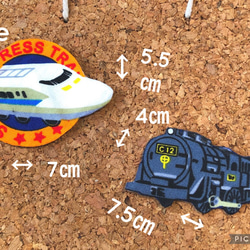 ❁︎アイロン加工なし❁︎ 新幹線　電車　機関車　ワッペン　布ワッペン　アップリケ 2枚目の画像