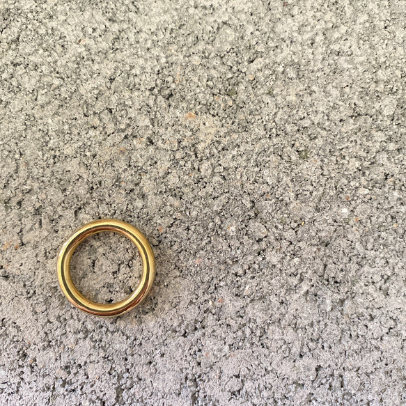 maru.ring 鏡面 おしゃれ 3.0mm幅 真鍮 BRASS RING 指輪 シンプル アクセサリー 2枚目の画像