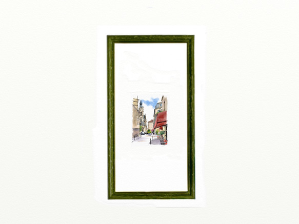 ポストカード ヨーロッパ風景画（組み合わせ自由4枚セット1.000円）No.261  パリ　教会の裏路地 7枚目の画像