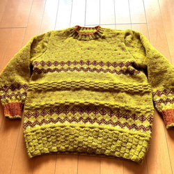 大人可愛い編み込みセーター 1枚目の画像
