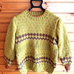 大人可愛い編み込みセーター 2枚目の画像