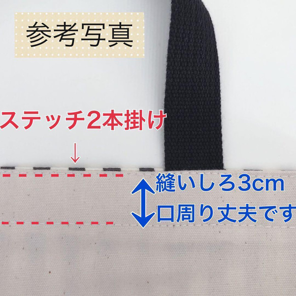 45×35 大きめ レッスンバッグ 新幹線 電車 紺 ハンドメイド　男の子 8枚目の画像