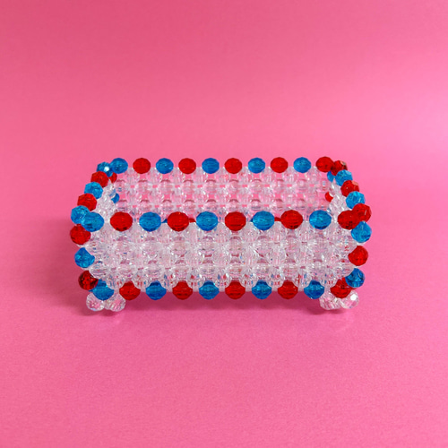  小物入れ 小物入れ red & light blue ビーズ フリーボックス・小物入れ tutti