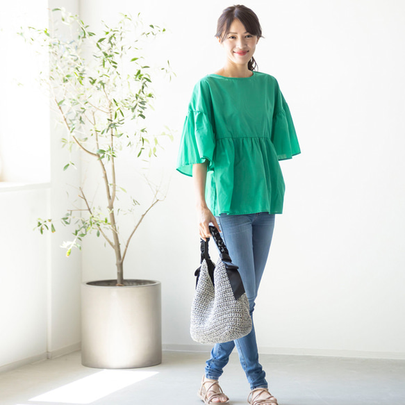 【まだまだ使える秋まで活躍】かごバッグ チクチクしない優しい肌触り 大人かわいい フリル ショルダーバッグ 人気 217 13枚目の画像