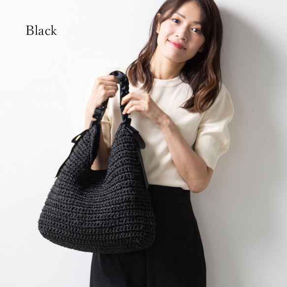 【まだまだ使える秋まで活躍】かごバッグ チクチクしない優しい肌触り 大人かわいい フリル ショルダーバッグ 人気 217 10枚目の画像