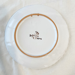 絵皿20cm GEO43 マヨリカ焼き  イタリア陶器　幾何学模様　飾り皿 4枚目の画像