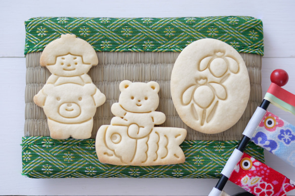 鯉のぼりとクマ（スタンプ付き）　クッキー型・クッキーカッター 2枚目の画像