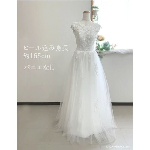 期間限定価格！【刺繍ドレス】ウェディングドレス 前撮り 1.5次会 二次会ドレス ウェディングドレス 結婚式 前撮り 二次会 挙式 花嫁ドレス 刺繍 肩