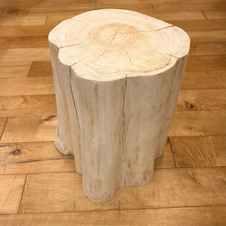 Hinoki  Wood  Stool  No.618 2枚目の画像