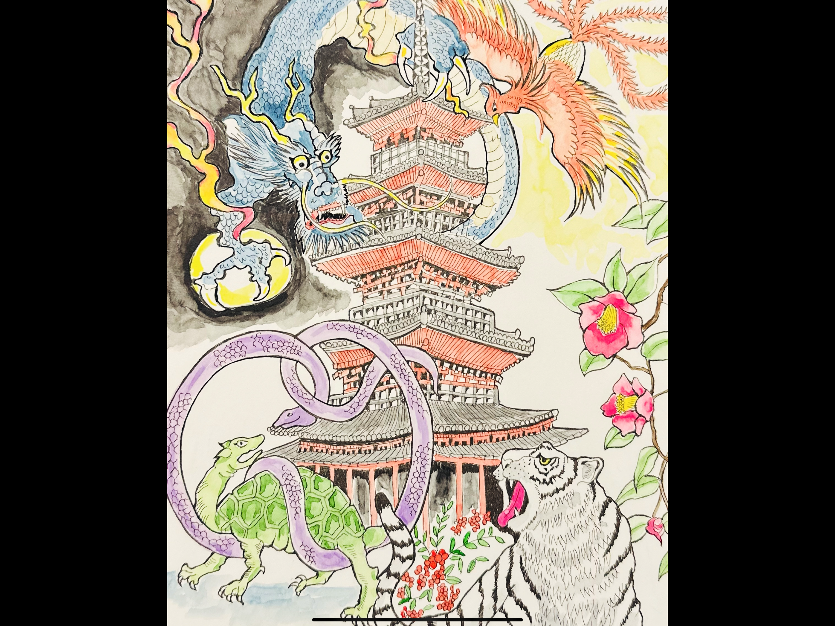 690＊大正池4 水彩画 原画 透明水彩画 - メルカリ