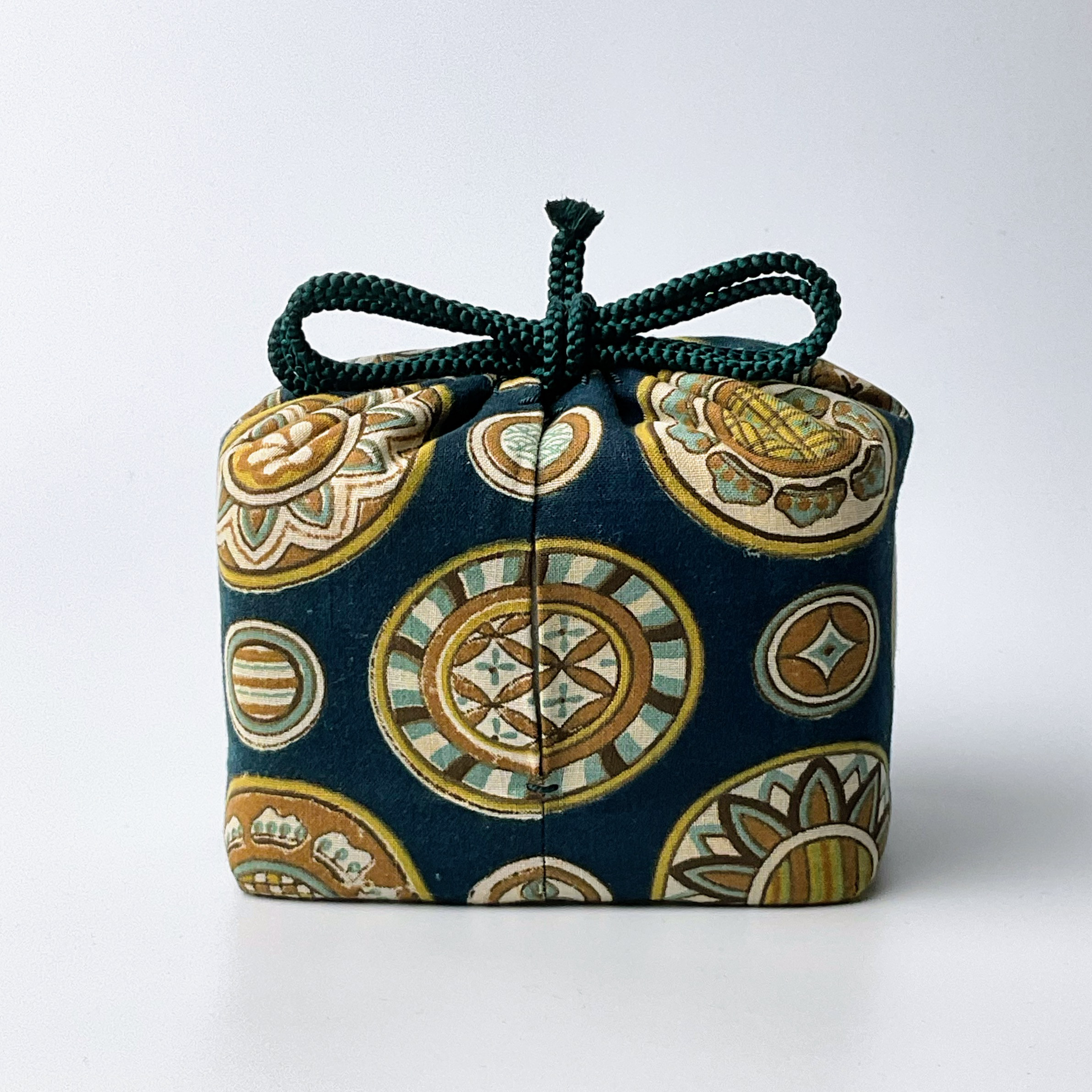 一点もの！大判更紗の仕覆　茶道・茶箱あそび・お茶会　ティータイム・インテリアに【LH-010】