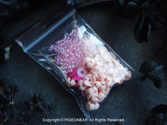 ★限定2花CapBeads6mmSet大入Pink(3capC) 3枚目の画像