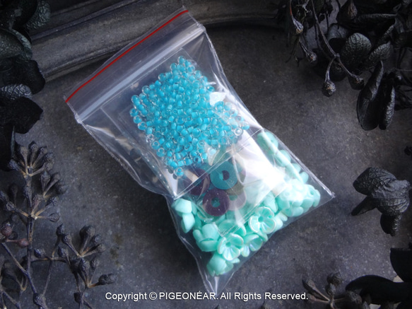 限定2花CapBeads6mm大入SetAB緑(3capAB1) 3枚目の画像