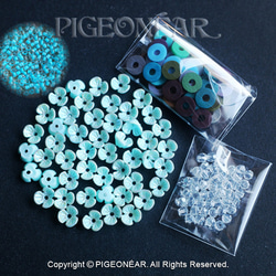 限定2花CapBeads6mm大入SetAB緑(3capAB1) 1枚目の画像