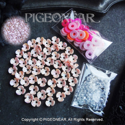 限定2花CapBeads6mmSet大入ABpink(3capAB2) 1枚目の画像