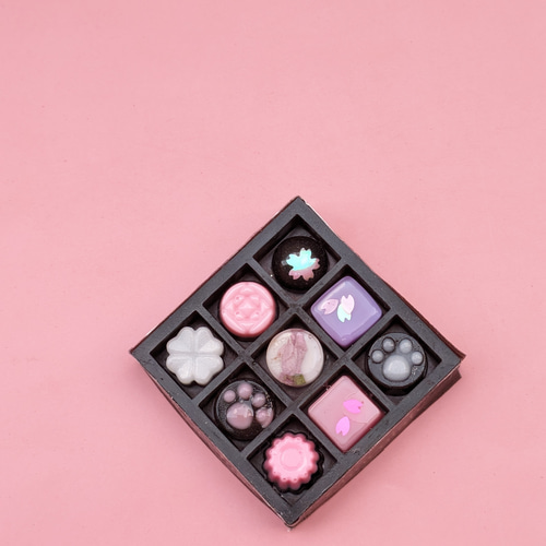 本物桜入り チョコボックス キーホルダー 選択式 キーホルダー まみ