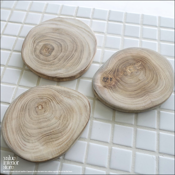 チーク無垢材 コースターprim コップ敷き コップ受け 小皿 ジュエリートレイ カフェ用品 木製食器 ナチュラル 2枚目の画像