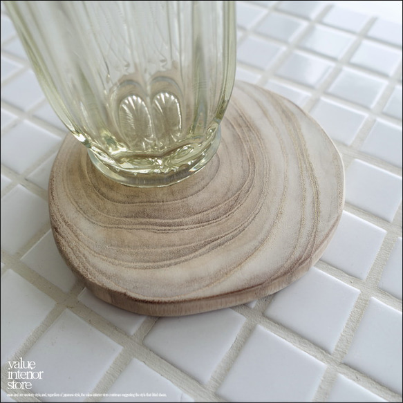 チーク無垢材 コースターprim コップ敷き コップ受け 小皿 ジュエリートレイ カフェ用品 木製食器 ナチュラル 1枚目の画像