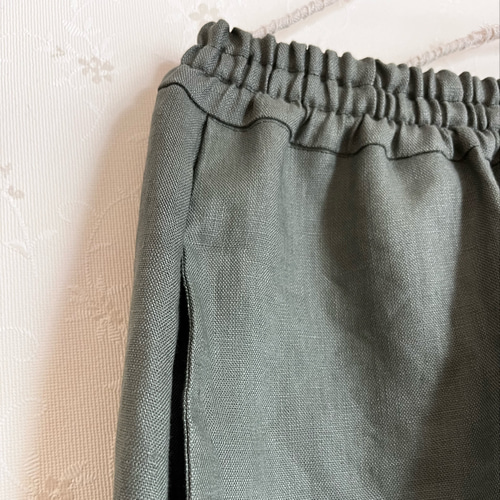 ミナペルホネン one day blue gray バルーンパンツ リネンパンツ  