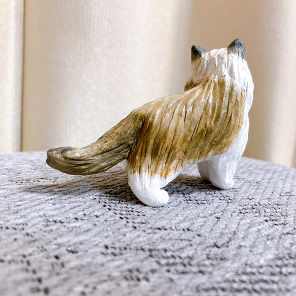 ラグドール　猫　フィギュア　置物　オブジェ　粘土 7枚目の画像