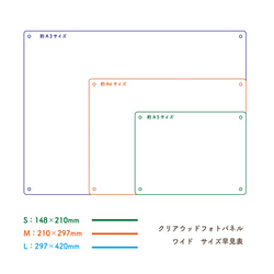 母の日に♡写真で作る♡ クリアウッドフォトパネル　M（A4サイズ　約210×295mm）　[CWWA4] 20枚目の画像