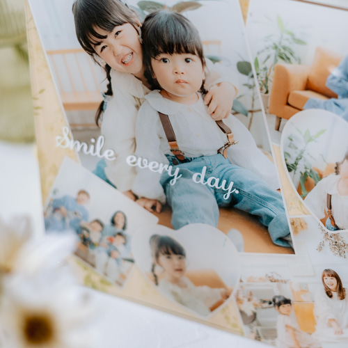 フォトパネル 七五三に♡ スクエア キャンバス ファブリック フォトパネル L