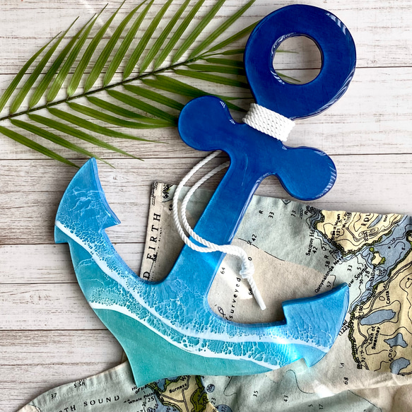 レジン海アート_イカリ（アンカー）⚓️ その他インテリア雑貨 Calm  