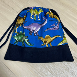 コップ袋⭐︎恐竜⭐︎20×20cm⭐︎巾着袋⭐︎給食袋 2枚目の画像